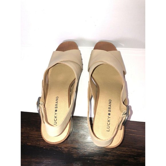 NIB LUCKY BRAND ZELKA Wedge Platform Ankle Strap Sandals Size 8-1/2M - Picture 5 of 8